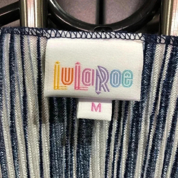 LuLaRoe Waterfall front striped duster/coverup/cardigan,maxi,vertical stripe - Picture 5 of 7